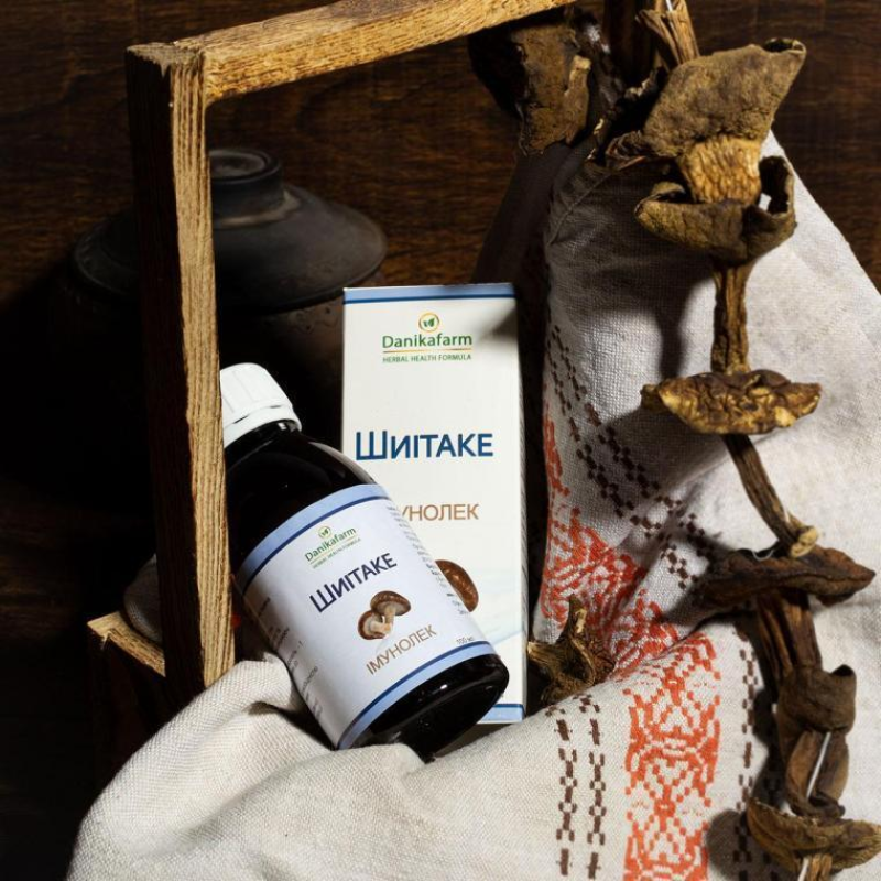 Натуральна домішка ДанікаФарм БАЖ Шиїтаке Імунолек 100 мл