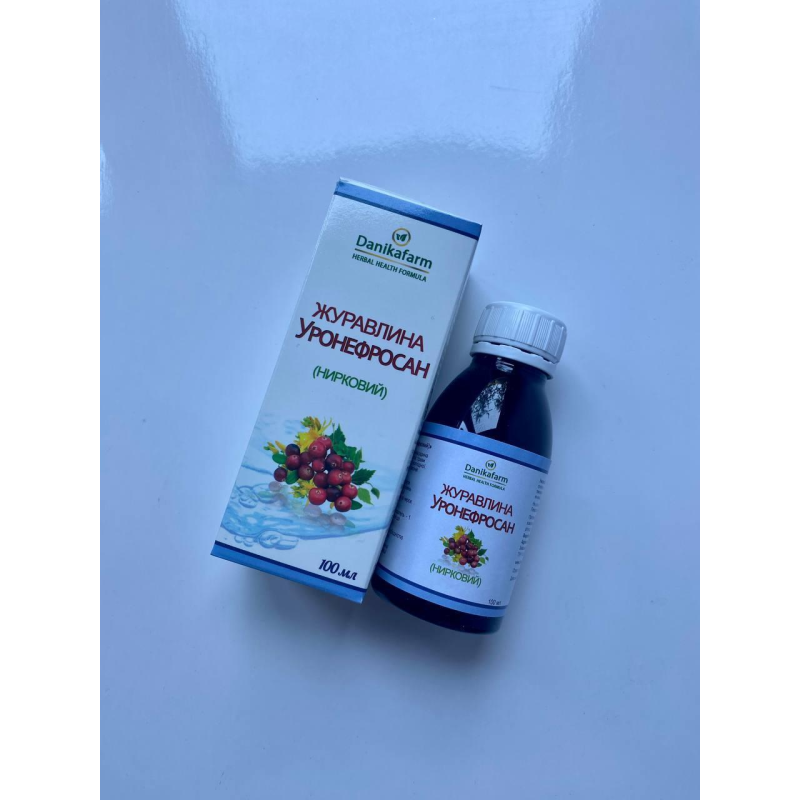 Натуральна домішка ДанікаФарм БАЖ Журавлина Уронефросан (нічковий) 100 мл