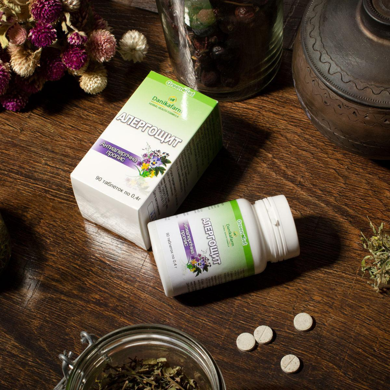 Натуральна добавка ДанікаФарм Алергощит антиалергійна пропис 90 таблеток Натуральна добавка ДанікаФарм Алергощит антиалергійна пропис 90 таблеток